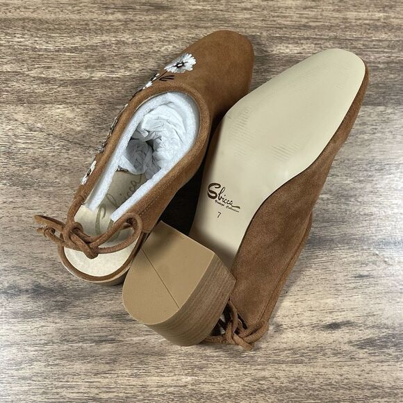 SBICCA Vintage Collection Sharpay Suede Leather Embroidered Mule Boho Size 7 - Picture 8 of 10
